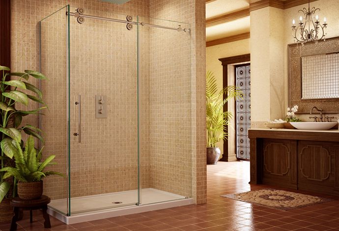 Pipeline shower door